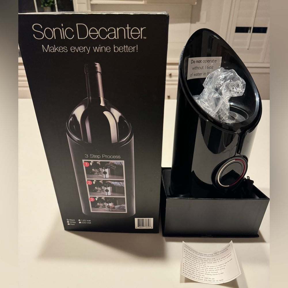 Sonic wine, decanter, electric